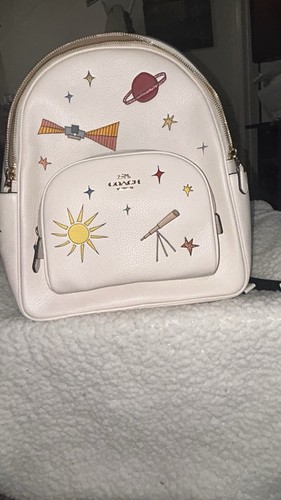 Coach pebbled leather white - pebbled,